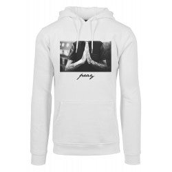 Sweat à capuche Pray blanc